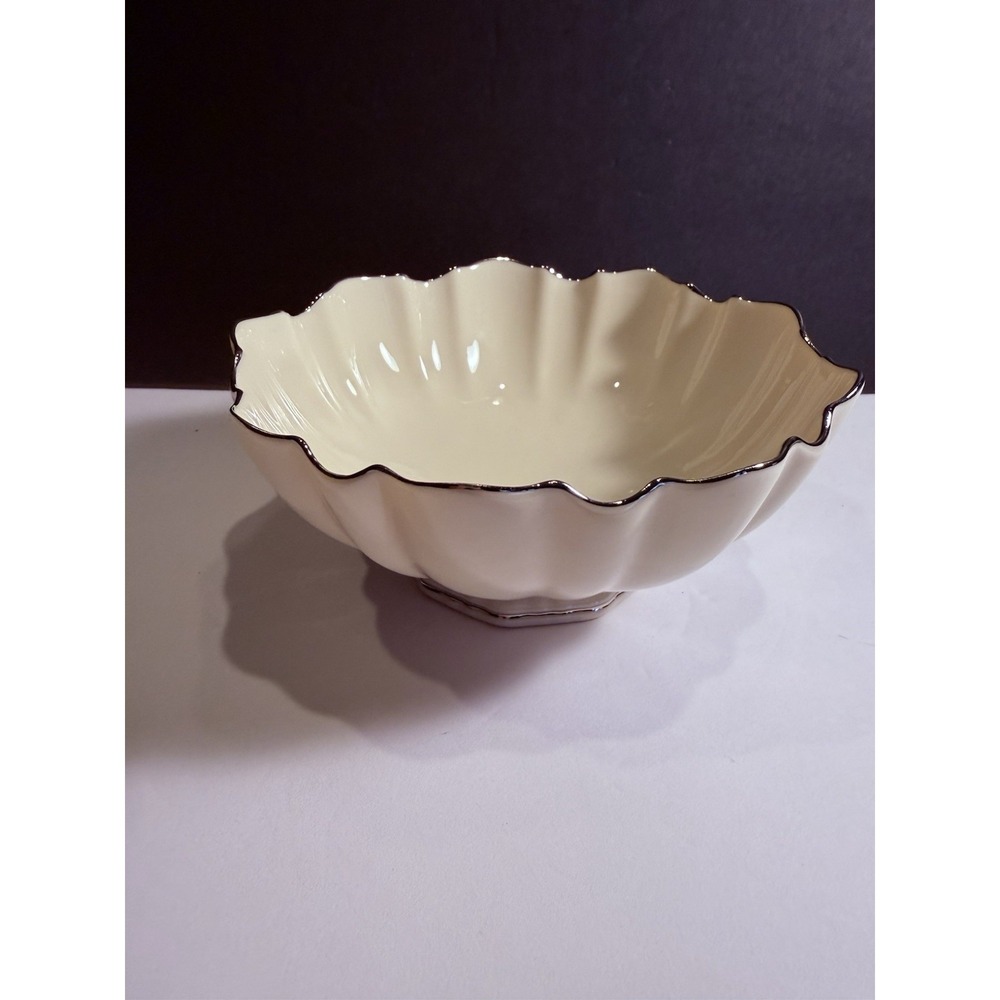 Lenox Symphony Platinum Trim Round Vegetable Serving Bowl USA